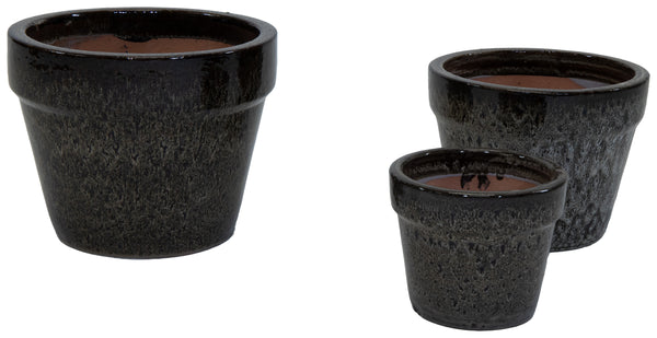 Glazed Basic Pot Falling Brown S3 D18/38H15/30